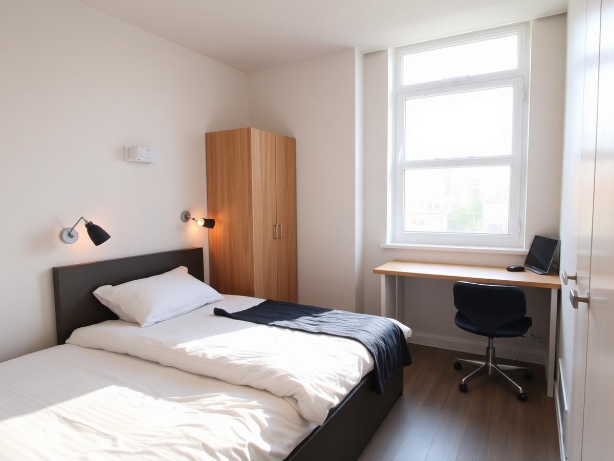 Freshly cleaned student self-contained room